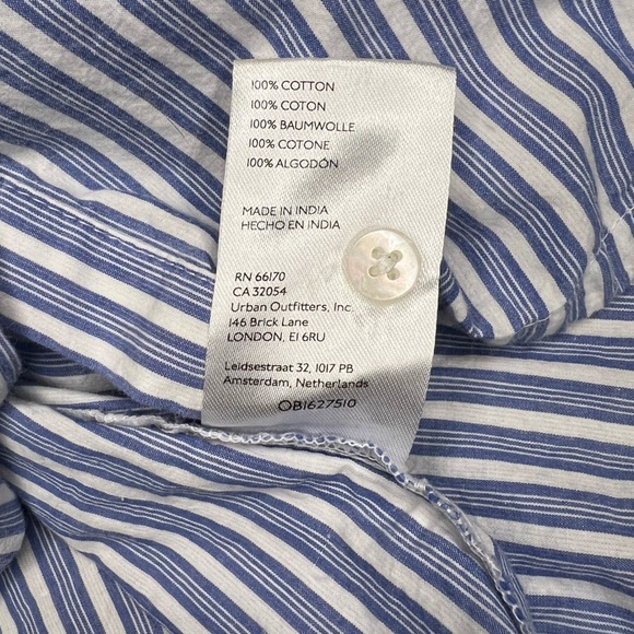 Maeve by Anthropology Blue Striped Button-Up Shirt - Picture 12 of 15